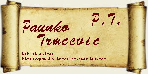 Paunko Trmčević vizit kartica